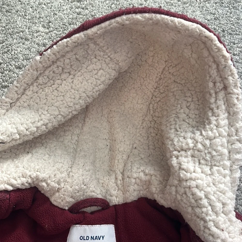 Old Navy | Maroon Button Front Winter Jacket